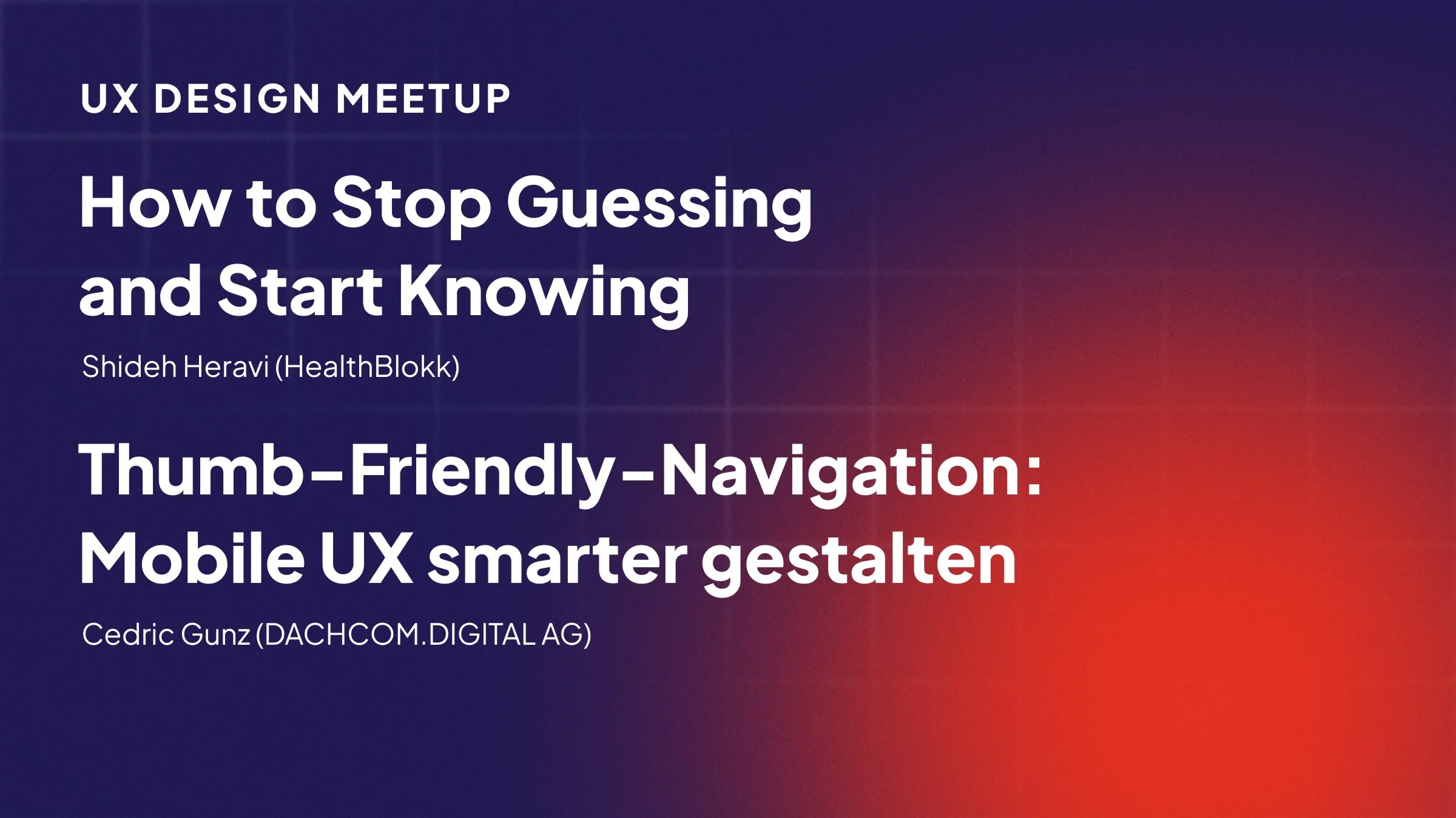 UX Design Meetup: Stop Guessing and Start Knowing | Thumb-Friendly-Navigation